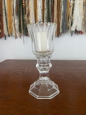 Clear home accent candle holder